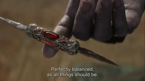 Thanos: perfectly balanced, as all things should be.