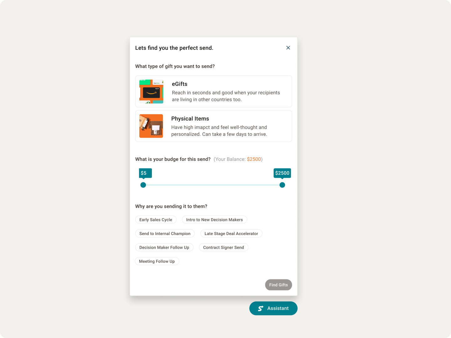 Sending Assistant direction