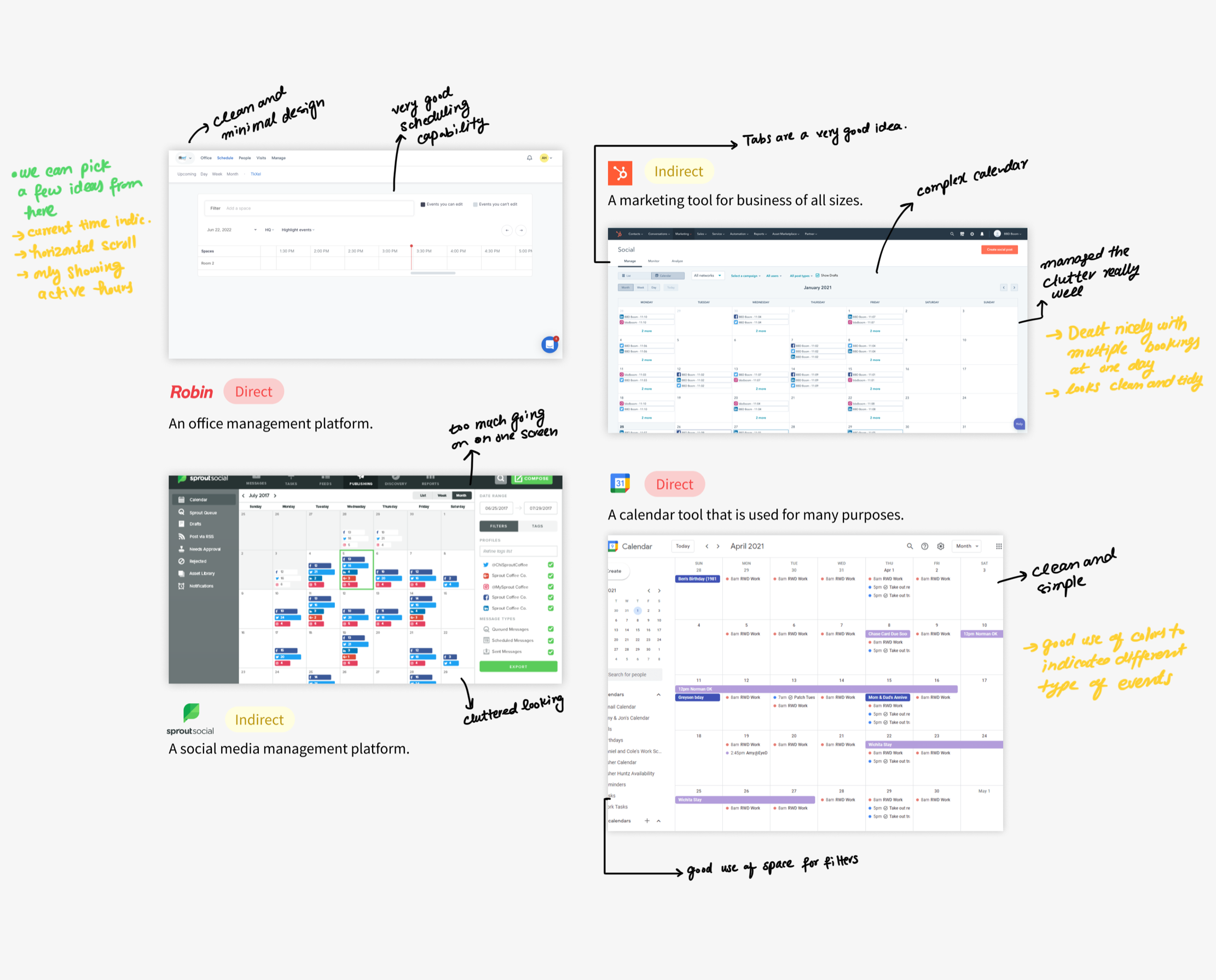 A quick and rough competitor analysis
